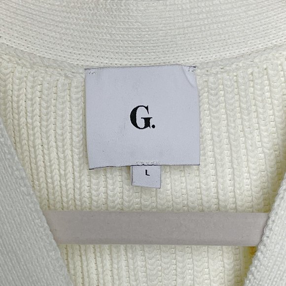G. Label by Goop | Hill Ribbed Puff Sleeve Cardigan NWOT - Picture 6 of 7